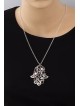 BIg Size Hamsa Embellished Sterling Silver Pendant , Tu B'Av Gifts , I