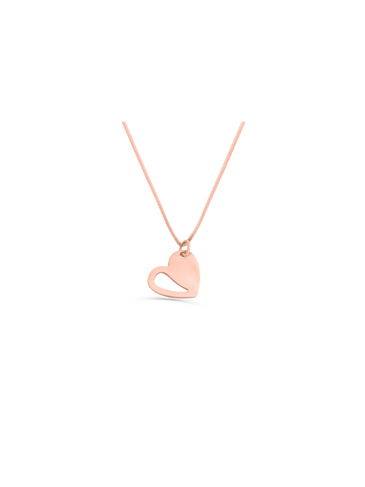 14K White Gold Modern Style Heart Pendant , Jewish Wedding Gifts , Isr