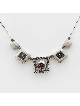 Modern 925 Sterling Silver Square Pendant With Swa , Sterling Silver F