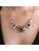 Modern 925 Sterling Silver Square Pendant With Swa , Sterling Silver F