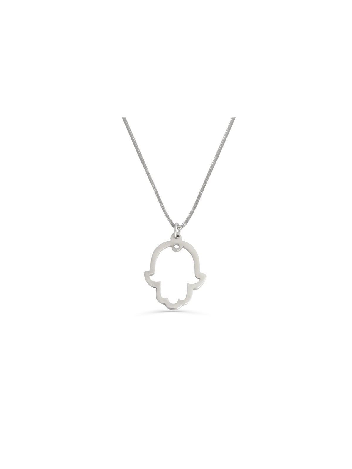 Collier Hamsa en or minimaliste blanc 14K, cadeaux de mariage juif, Isra
