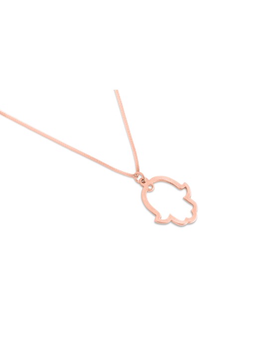 Collier Hamsa en or minimaliste blanc 14K, cadeaux de mariage juif, Isra