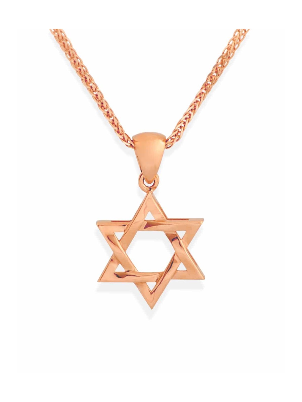 Collier élégant en or jaune 14 carats avec étoile de David, cadeaux Tu B'Av, Israël