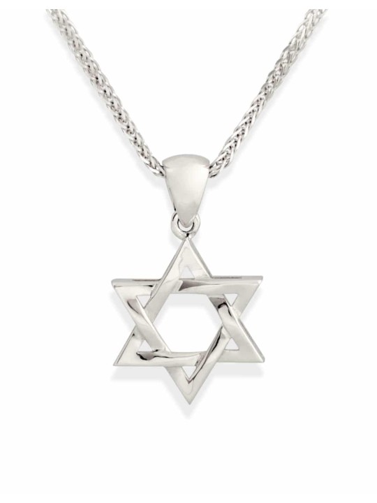 Small Star of David White Gold Pendant , Tu B'Av Gifts , Israeli Judai