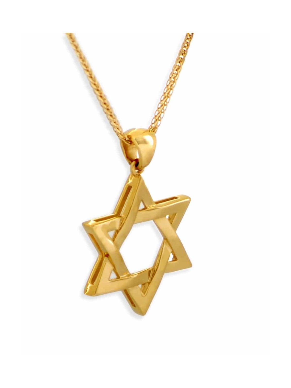 Petite étoile de David Pendentif en or blanc, Cadeaux Tu B'Av, Judaï israélien