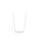 Collier horizontal creux à cinq cœurs en or 14 carats, cadeaux Tu B'Av, Isra