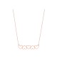 Collier horizontal creux à cinq cœurs en or 14 carats, cadeaux Tu B'Av, Isra