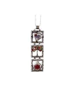 Magnifique pendentif mobile creux en argent , Sterling Silver Fam