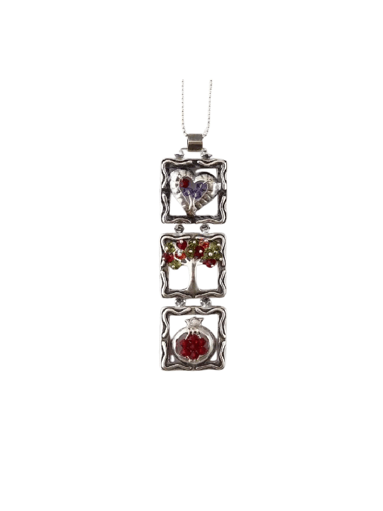 Magnificent Hollow Mobile Pendant Made of Silver , Sterling Silver Fam