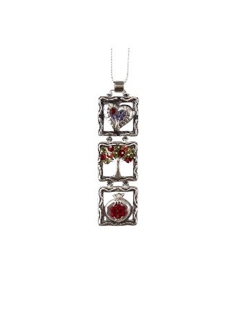 Magnificent Hollow Mobile Pendant Made of Silver , Sterling Silver Fam