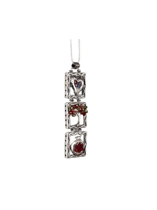 Magnifique pendentif mobile creux en argent , Sterling Silver Fam