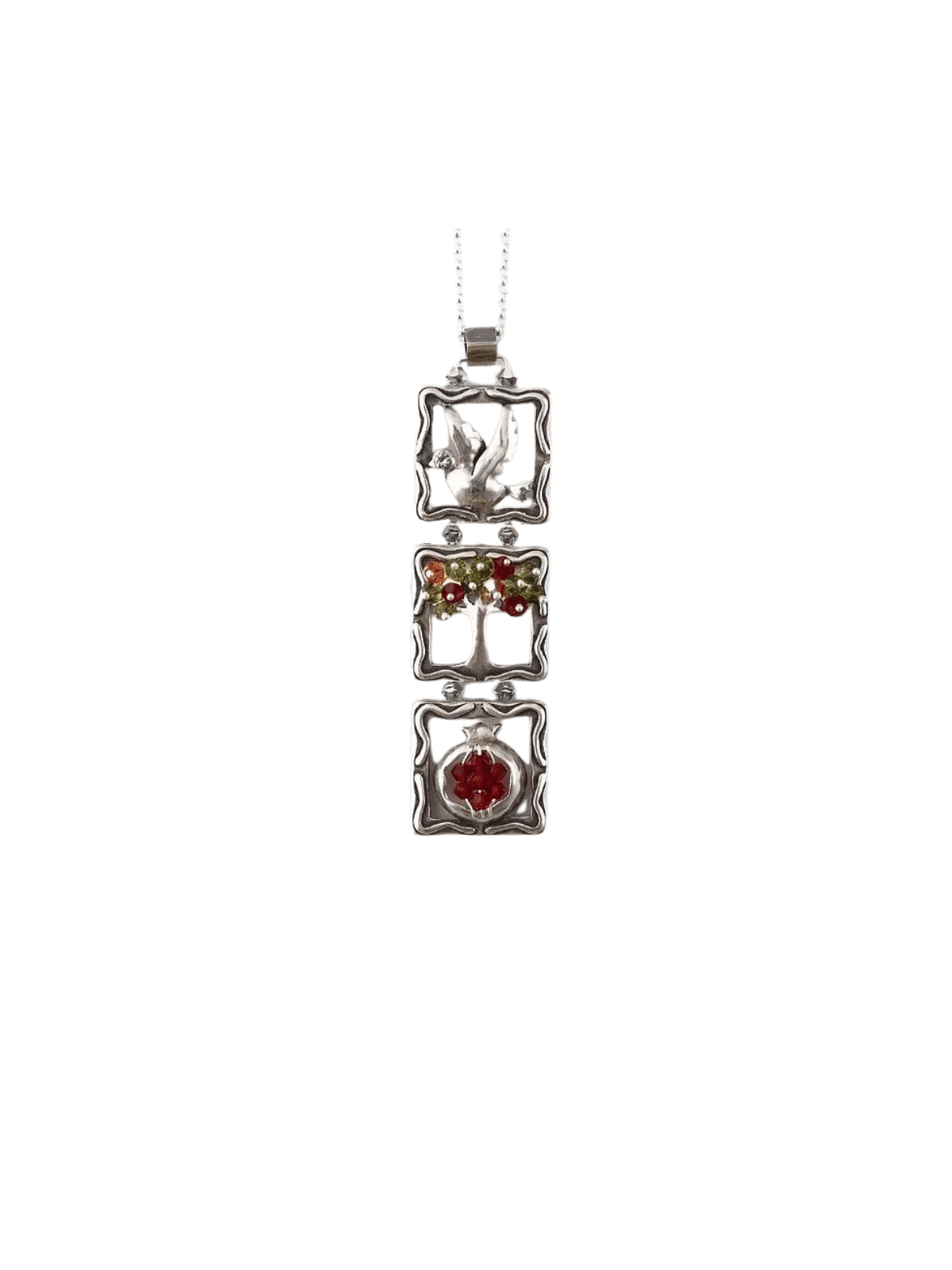 Formidable pendentif de déclaration en argent sterling 925, famille en argent sterling