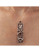 Pendentif en forme de mobile coeur et colombe, collier familial en argent sterling