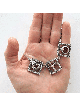 Pomegranate Horizontal Heart and Tree Silver Penda , Sterling Silver F