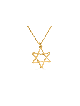 Simple Star of David Hollow Gold Necklace , Jewish Wedding Gifts , Isr