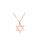 Simple Star of David Hollow Gold Necklace , Jewish Wedding Gifts , Isr