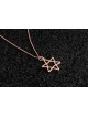 Collier simple étoile de David creux en or, cadeaux de mariage juif, Isr