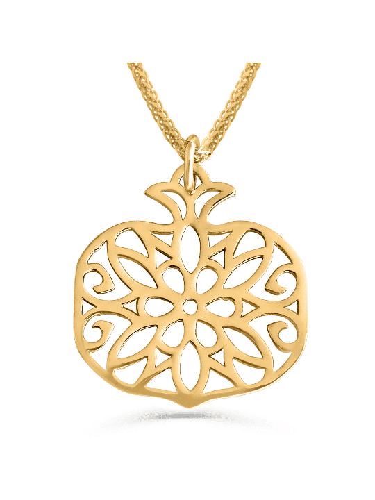 Collier en or avec pendentif grenade, cadeaux de mariage juif, Israël