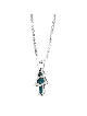 Minuscule pendentif Hamsa en or 14 carats avec couleur émail bleu, filigrane juif J