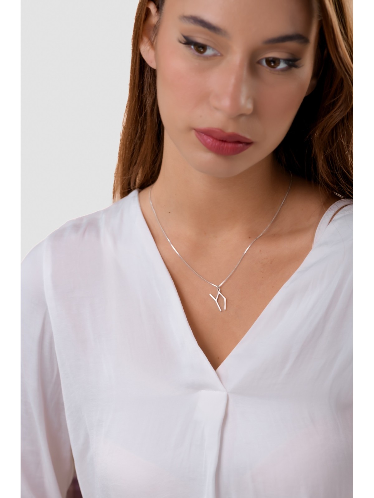 Chai en or jaune 14 carats en forme de maison géométrique moderne, cadeaux Tu B'Av, I