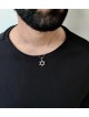 Pendentif Magen David tissé en or rose 14 carats de taille moyenne N, étoile de David juif