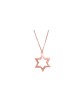 Modern & Unique Hollow 14K White Gold Star of Davi , Tu B'Av Gifts , I