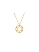 Collier étoile de David en or 14 carats avec cadre cœurs, cadeau de mariage juif