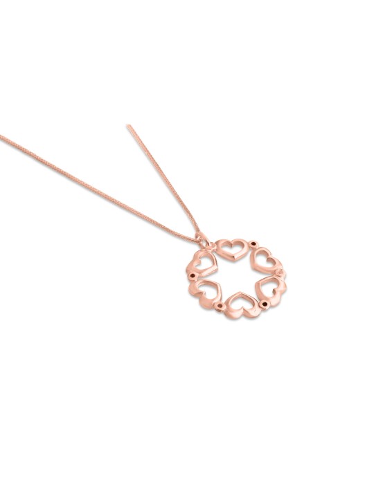Collier étoile de David en or 14 carats avec cadre cœurs, cadeau de mariage juif