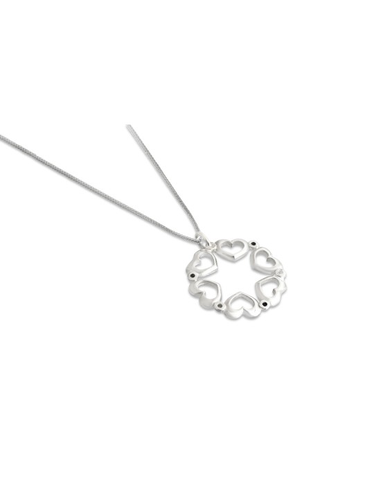 Collier étoile de David en or 14 carats avec cadre cœurs, cadeau de mariage juif