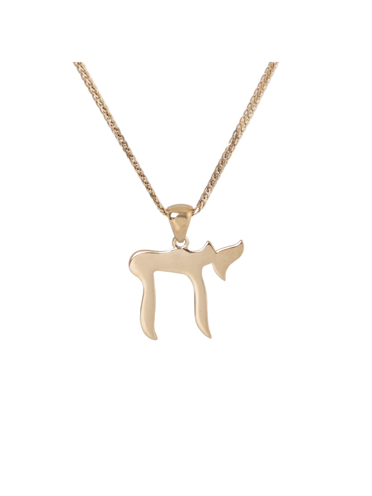 Modern 14K Rose Gold Chai Necklace for Men and Wom , Tu B'Av Gifts , I