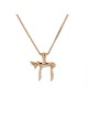 Collier Chai moderne en or rose 14 carats pour hommes et femmes, cadeaux Tu B'Av, I