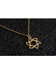 Rounded & Swirl 14K Yellow Gold Star Necklace , Jewish Wedding Gifts ,