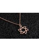 Rounded & Swirl 14K Yellow Gold Star Necklace , Jewish Wedding Gifts ,