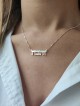 Collier de nom en or unique hébreu, cadeaux Tu B'Av, Judaica israélien