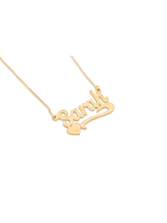 Collier en or personnalisé avec nom personnalisé en or 14 carats, cadeaux Tu B'Av, Juda israélien