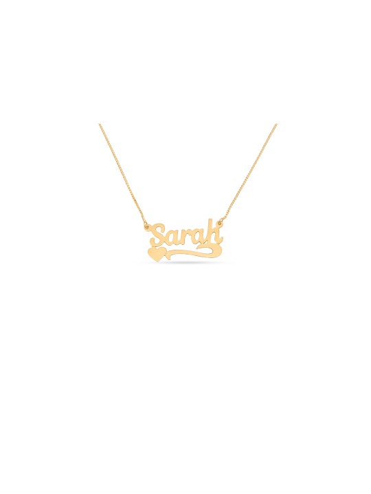 Collier en or personnalisé avec nom personnalisé en or 14 carats, cadeaux Tu B'Av, Juda israélien