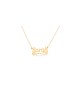 14K Gold Custom Name Love Gold Necklace , Tu B'Av Gifts , Israeli Juda