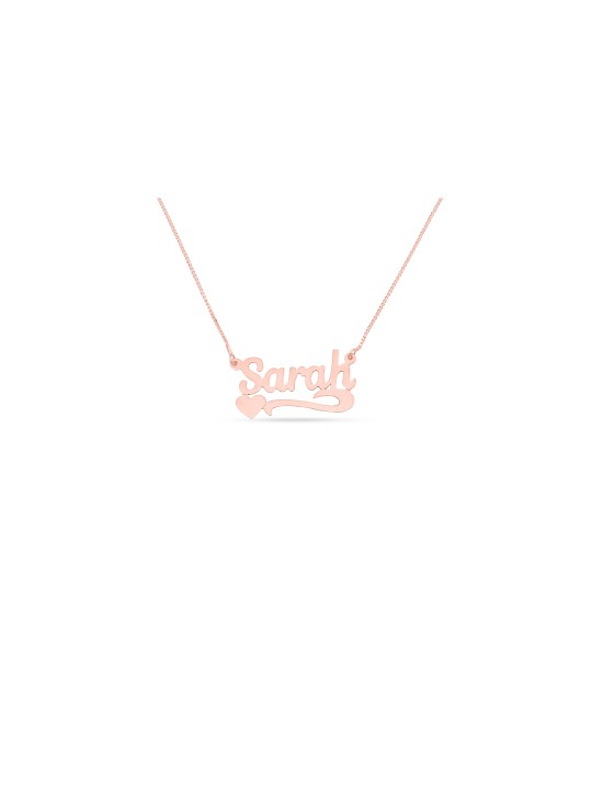 Collier en or personnalisé avec nom personnalisé en or 14 carats, cadeaux Tu B'Av, Juda israélien