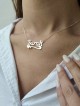 Collier en or personnalisé avec nom personnalisé en or 14 carats, cadeaux Tu B'Av, Juda israélien