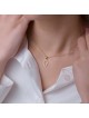 Petit pendentif Hamsa creux en or 14 carats avec solitaire, cadeaux Tu B'Av, I