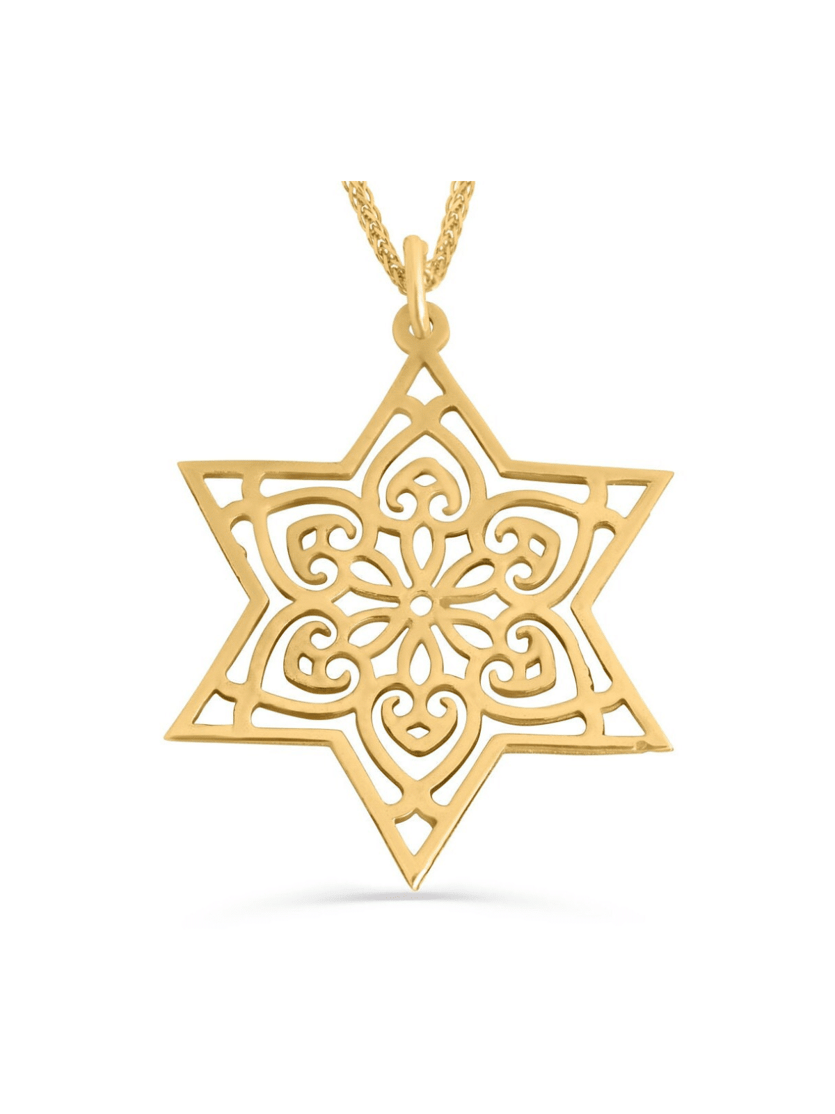 Collier étoile de David en or blanc 14 carats, cadeaux de mariage juif, israélien