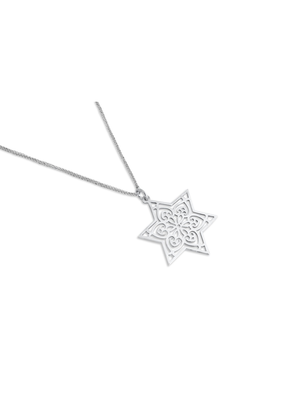 14K White Gold Star of David Necklace , Jewish Wedding Gifts , Israeli