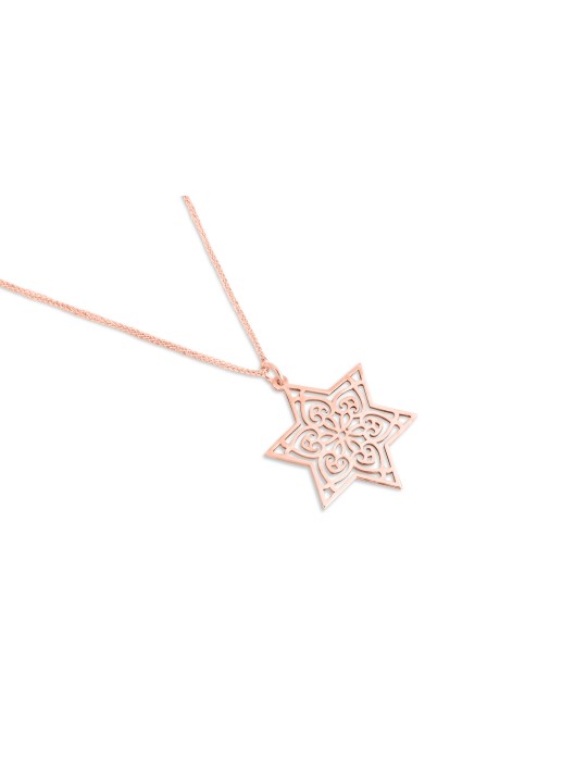 Collier étoile de David en or blanc 14 carats, cadeaux de mariage juif, israélien