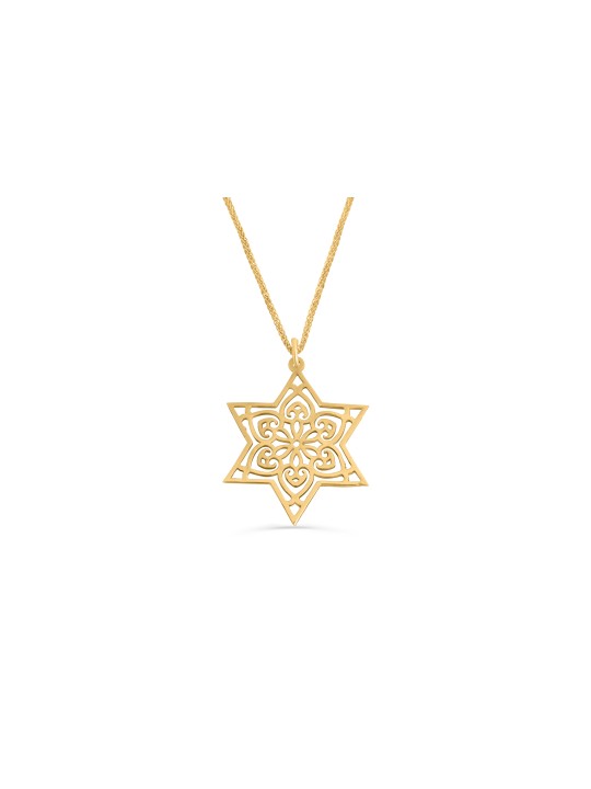 Collier étoile de David en or blanc 14 carats, cadeaux de mariage juif, israélien