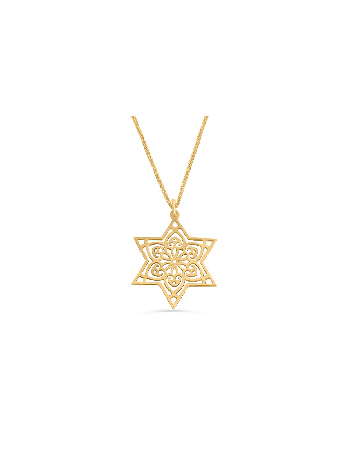 Collier étoile de David en or blanc 14 carats, cadeaux de mariage juif, israélien