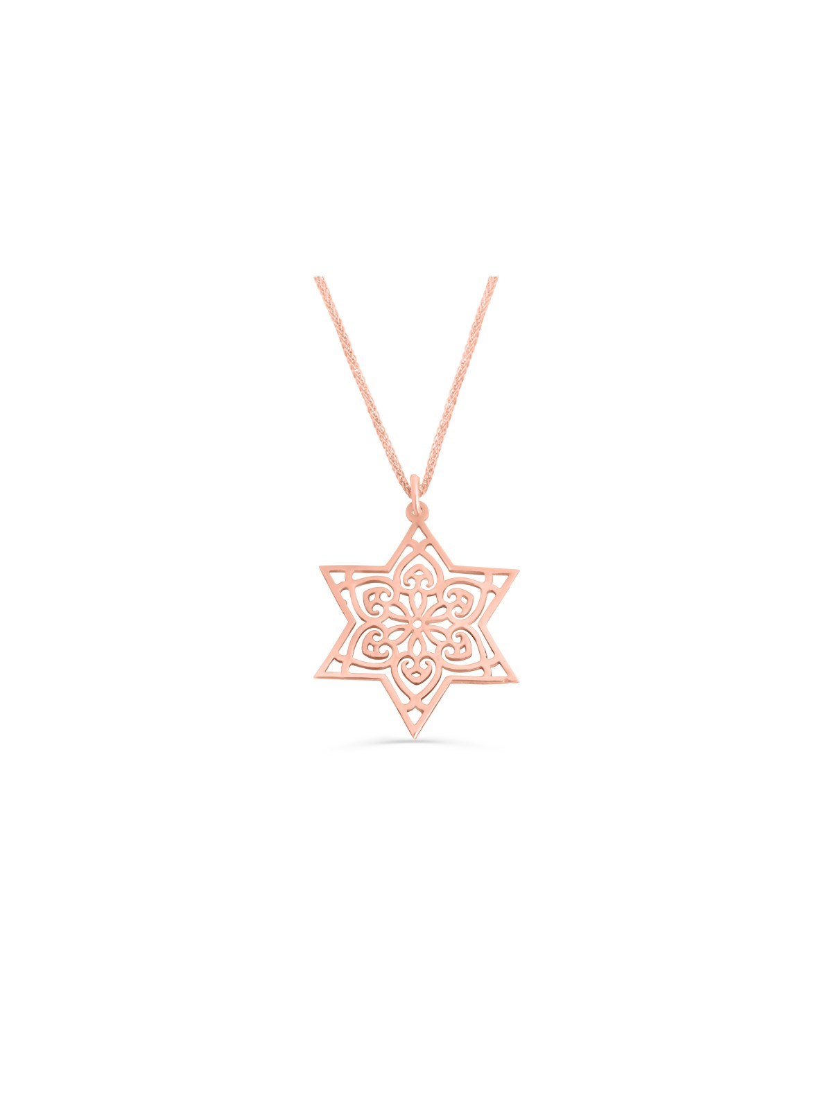 Collier étoile de David en or blanc 14 carats, cadeaux de mariage juif, israélien