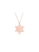 Collier étoile de David en or blanc 14 carats, cadeaux de mariage juif, israélien