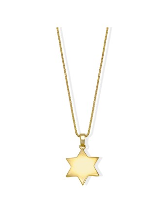 Smooth Curved Star of David Pendant Crafted From 1 , Tu B'Av Gifts , I