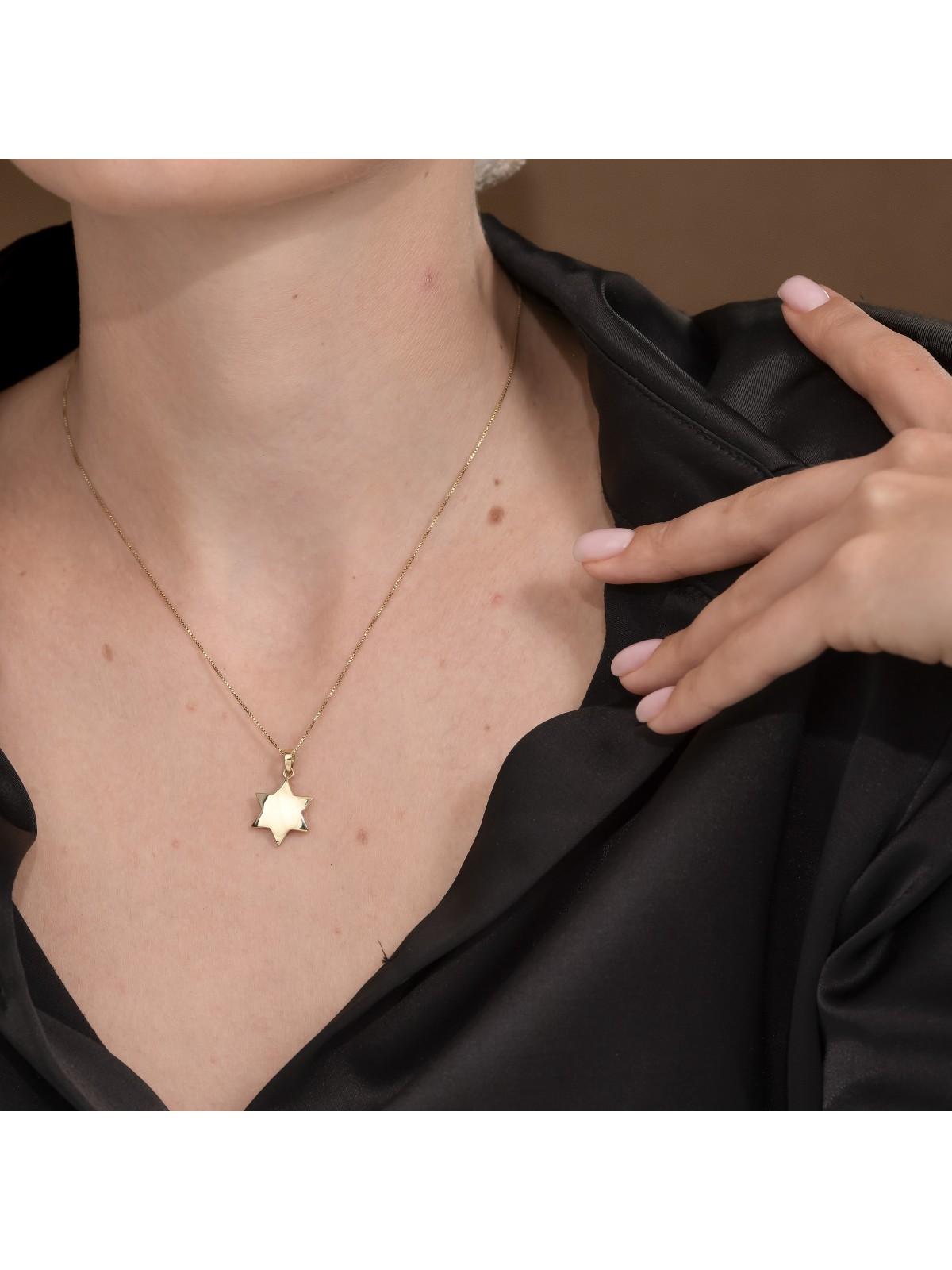 Pendentif étoile de David incurvé et lisse fabriqué à partir de 1, cadeaux Tu B'Av, I