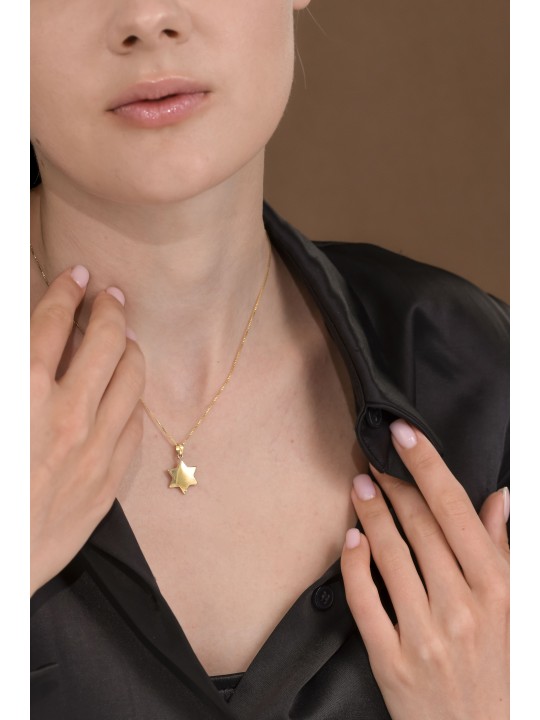 Pendentif étoile de David incurvé et lisse fabriqué à partir de 1, cadeaux Tu B'Av, I